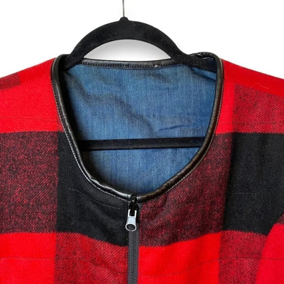 Tribal Jeans  Reversible Buffalo Plaid & Denim Jacket - Picture 5 of 13